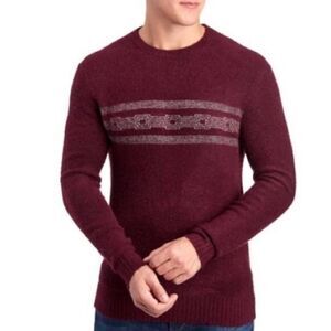 Michael Bastian Wool Pullover Long Sleeve Sweater Beetroot XL Men